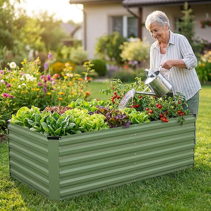 INNO STAGE 6x3x2ft Galvanized Raised Garden Bed, Raised Garden Bed Kit-Metal - Image 10
