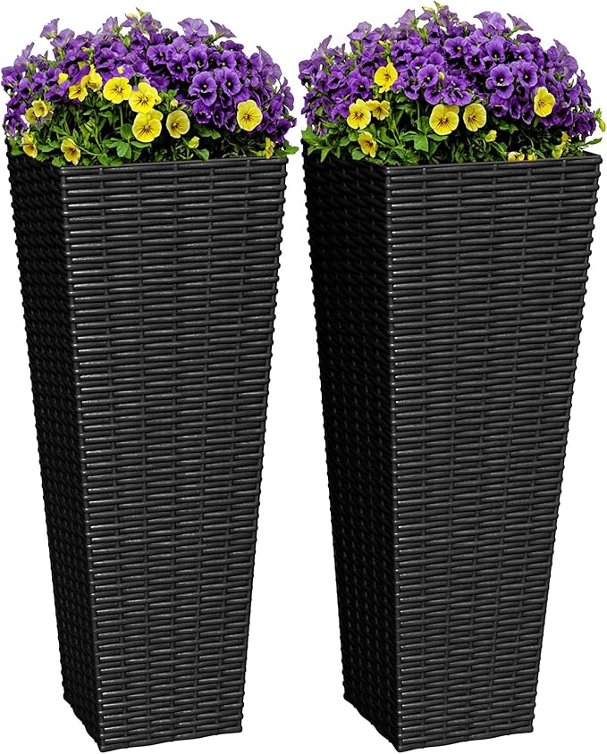Greesum 24 Inch Tall Plastic Planters by BuynowfromGreesum
