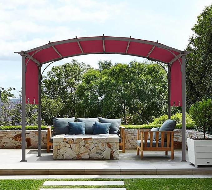 85''x 208'' Universal Doubleton Steel Pergola Replacement Cover - Image 7