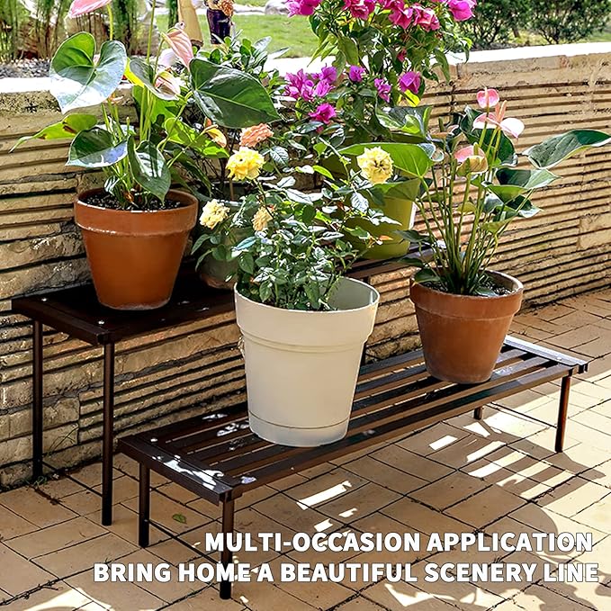 SBDSBD OUTEROOM Metal Plant Stand, Rust-proof Aluminum Flower Pot Stand - Image 2