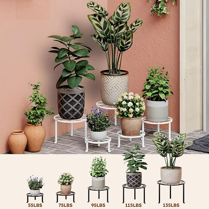 5 Pack Heavy Duty Metal Stand Decorates Multiple Plants - Image 3