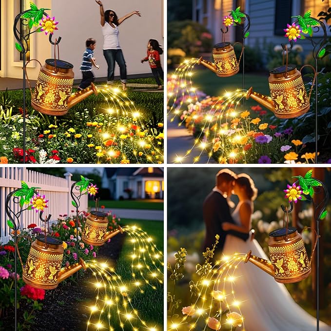 Solar Lights Outdoor Waterproof Garden Decor, Solar Watering Can Lights - Image 4