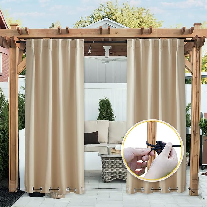NICETOWN 2 Panels Outdoor Curtains - Image 9