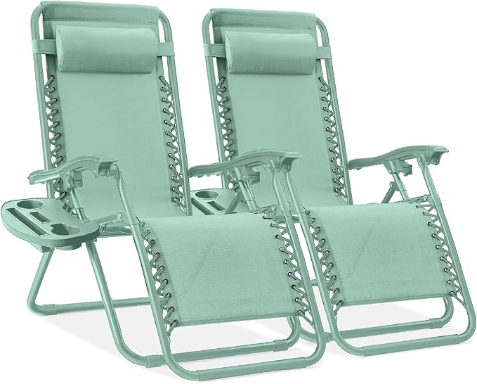 Best Choice Products Set of 2 Adjustable Steel Mesh Zero Gravity Lounge Chair by BestChoiceProducts