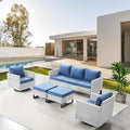 Belord Wicker Patio Furniture 5 Piece Outdoor Sofa Set, Oversize Outdoor Swivel by Belord