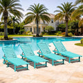 SERWALL Outdoor Chaise Lounge Set of 4, HDPE Lounger by SERWALL