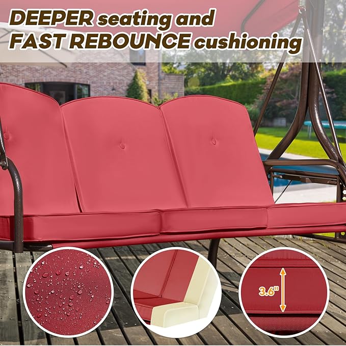 3 in 1 Outdoor Porch Swing - Image 6