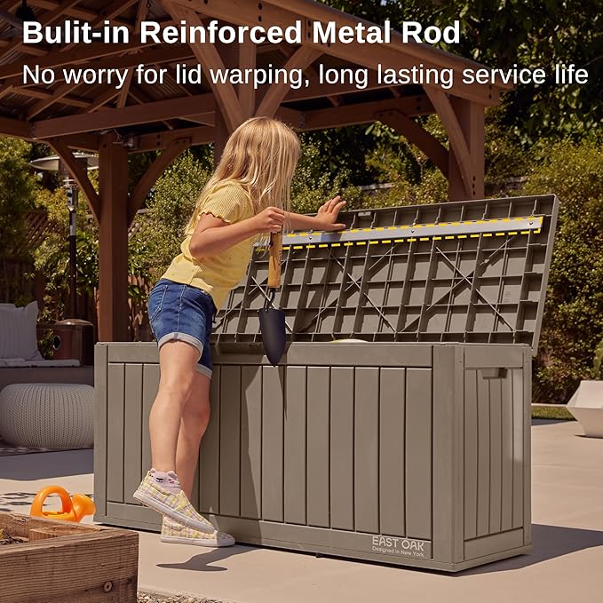 EAST OAK Outdoor Storage Box, 60 Gallon Deck Box Indoor and Outdoor Use - Image 4