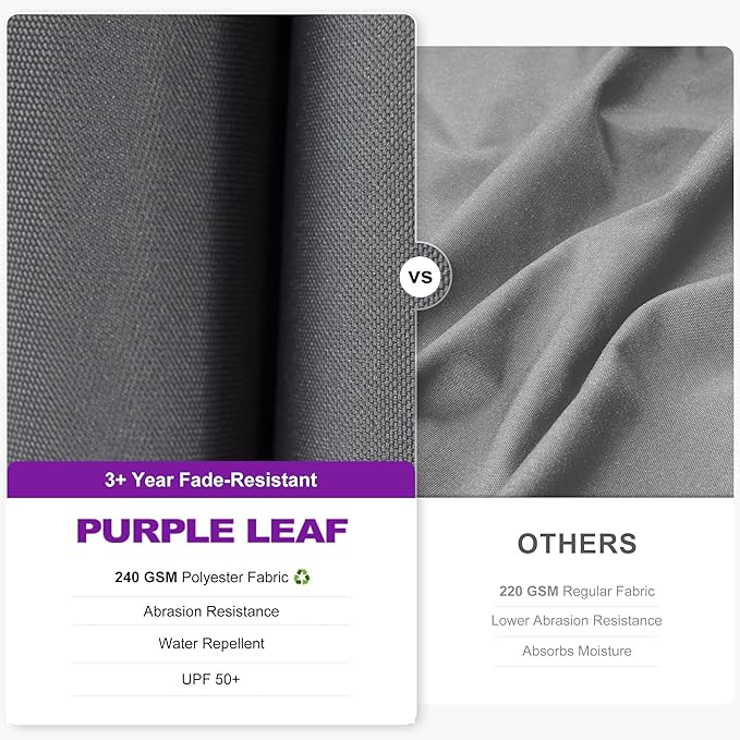 PURPLE LEAF 9.8' X 9.8' Left-right Tilting Patio Umbrella Outdoor Cantilever - Image 4
