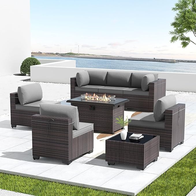 Kullavik 8 Pieces Outdoor Patio Furniture Set - Image 7