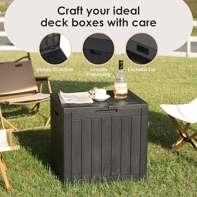 DRATO Deck Boxes, 30 Gallon Outdoor Storage Box - Image 3