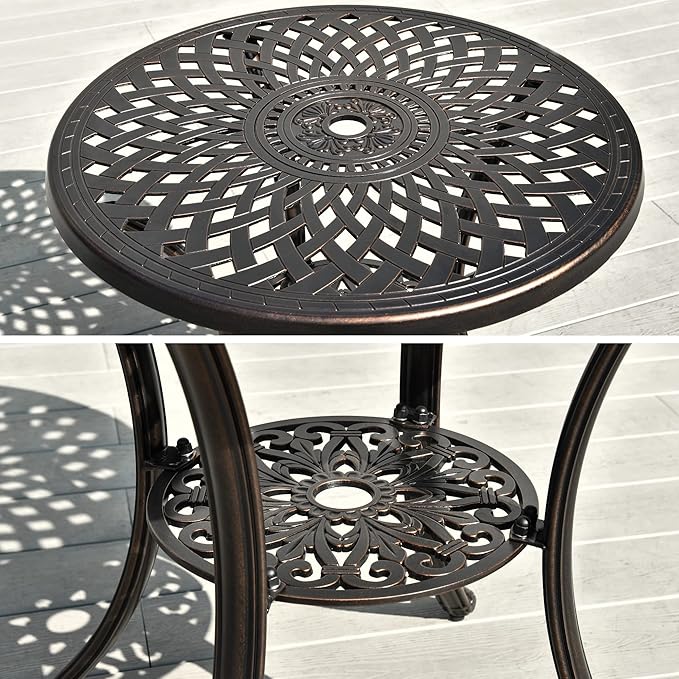 DWVO 30 Inches Round Patio Dining Table - Image 7