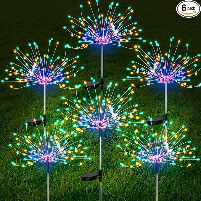 FOOING 6 Pcs Solar Garden Lights Solar Firework Lights, 200 LED String Light 2 by FOOING