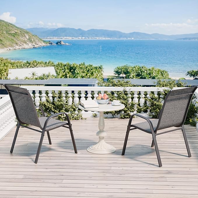 Betterhood Patio Chairs Set of 2, Stackable Outdoor Dining Chairs Set - Image 4
