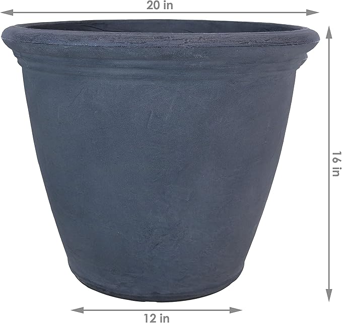 Sunnydaze 20-Inch Anjelica Large Plastic Pot - Image 7