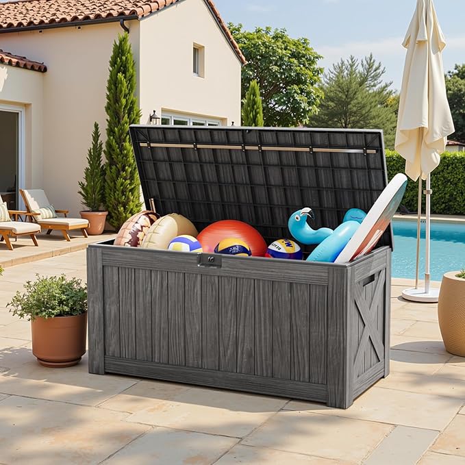 Greesum Outdoor Storage Box 120 Gallon Storage Bin - Image 2