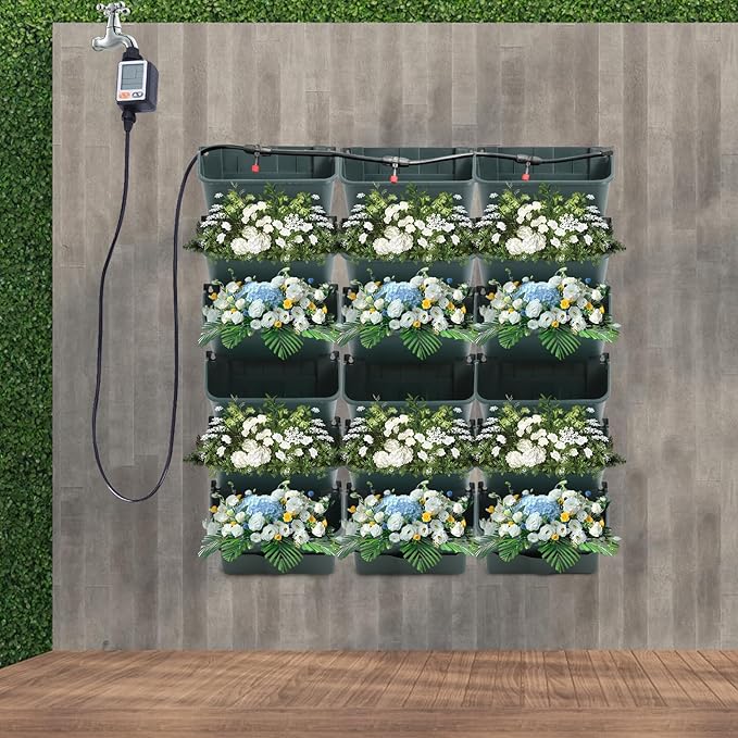 18 Pots Self-Watering Vertical Garden Planter Wall Mounted, - Image 9