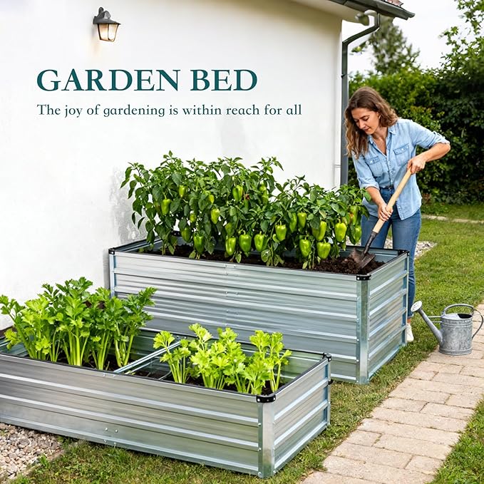 DUMOS Raised Garden Bed Outdoor, Large Metal Garden Bed - Image 7