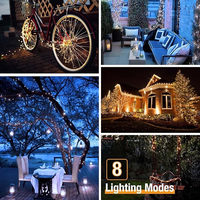 btfarm 4 Pack Solar String Lights Outdoor - Image 3