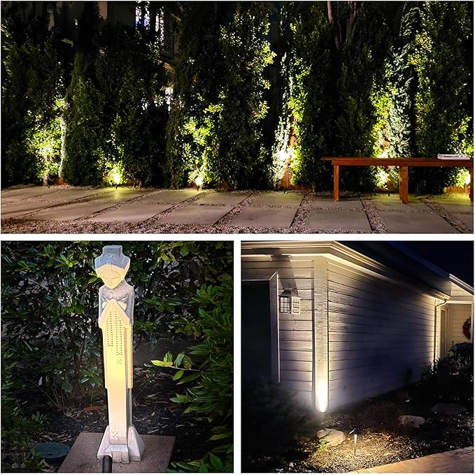GKOLED 6 Pack Mini Size Brass Landscape Spotlight, Low Voltage 12V AC/DC - Image 5