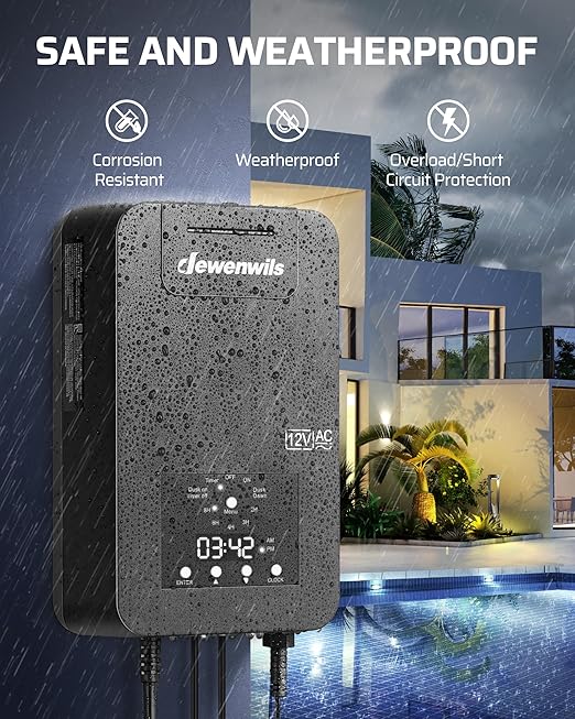 DEWENWILS 200W Low Voltage Landscape Transformer - Image 5