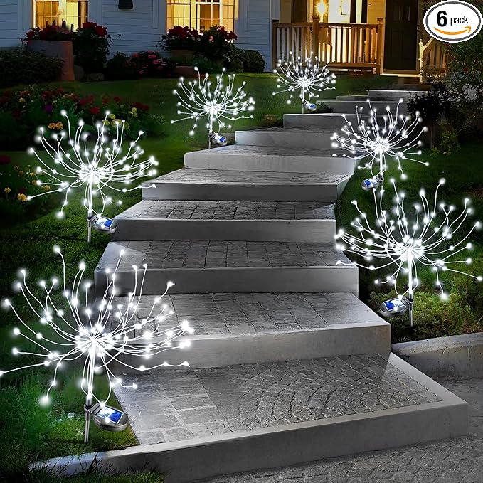 Anordsem Solar Garden Lights Outdoor: Fireworks Light Waterproof by Anordsem