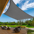 KANAGAWA Sun Shade Sail 12'x16' Dark Gray Rectangle UV Block Canopy Awning by KANAGAWA