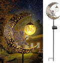 Solar Garden Lights Outdoor Decor, Moon Fairy Crackle Glass Lights, Waterproof by QOCNAM