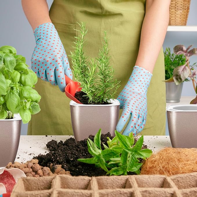 8 Pack Self Watering Pots 4-inch Decorative Flower Planters - Image 4