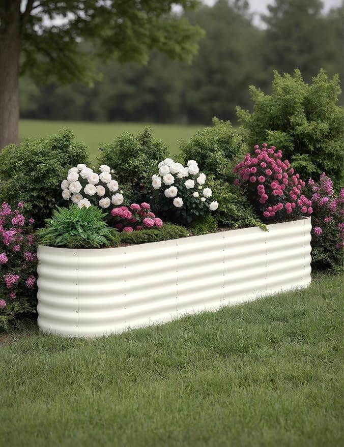 GarveeLife 8x2x1.5 ft Galvanized Raised Garden Bed by GarveeLife