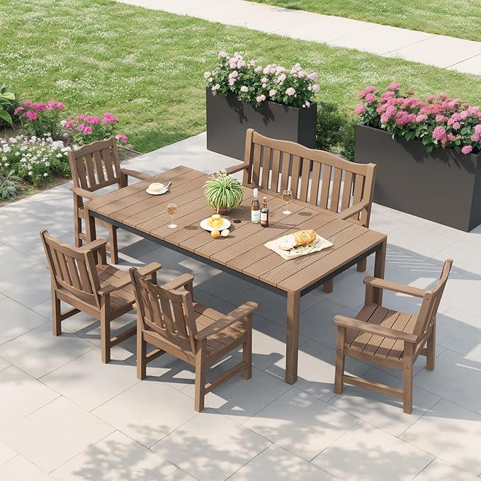 Stoog Outdoor Benches Set of 2, 2-Person Poly Lumber Garden Bench - Image 9