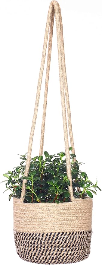 Hanging Planter Basket Jute Rope Woven Plant Hangers Indoor Hanging Plant - Image 4