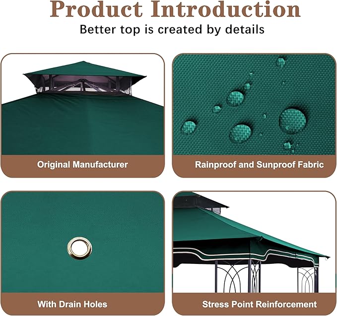 SCOCANOPY Replacement Gazebo Canopy - Image 6