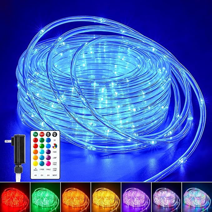 Minetom Color Changing Rope Lights: 72 Ft 220 LED Outdoor String Lights by Minetom