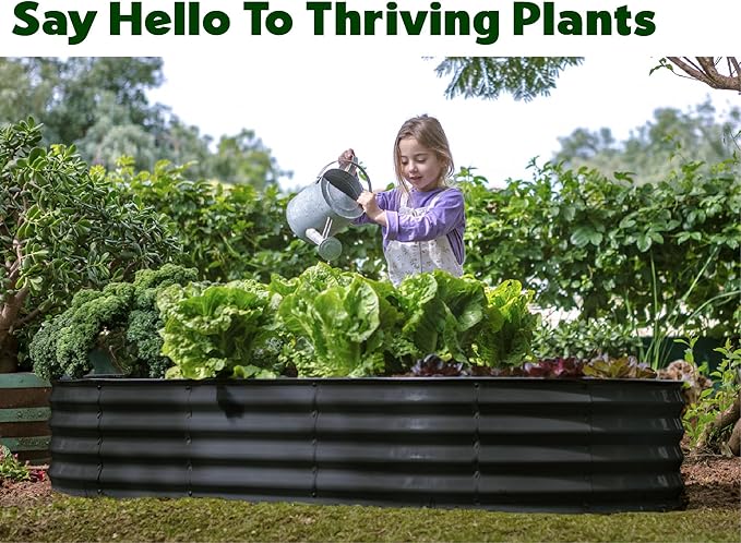 Plant & Plot Galvanized Raised Garden Beds Outdoor // 6×3×1 ft Planter Raised - Image 4