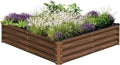 SnugNiture Galvanized Raised Garden Bed 4x4x1FT Outdoor Large Metal Planter Box by snugniture