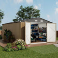 Devoko 10x14 FT Outdoor Storage Shed, Large Metal Storage Sheds by DEVOKO