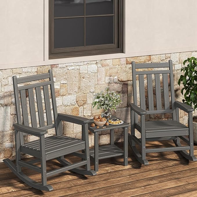 HDPE Rocking Chair Outdoor Set of 2 by Garvee