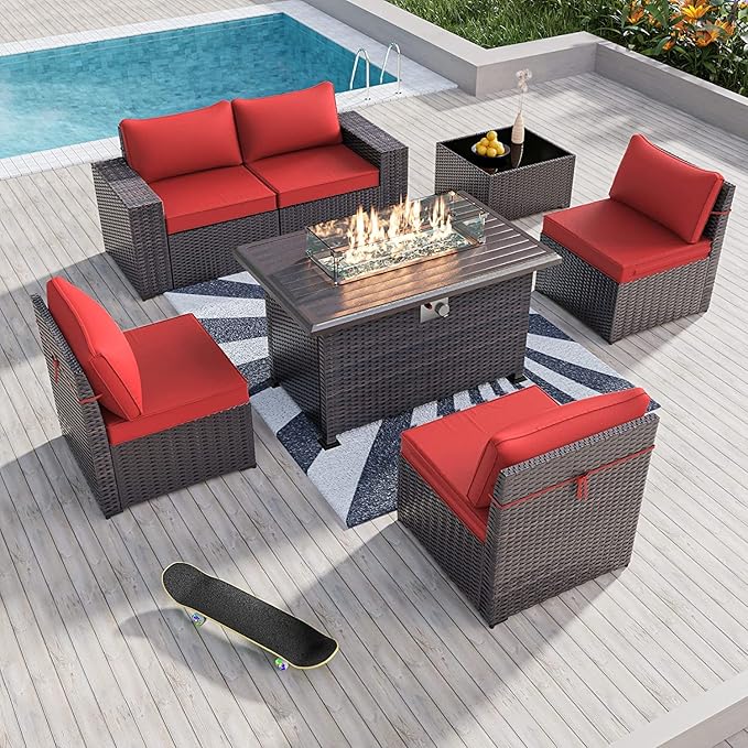 Kullavik 7 Pieces Outdoor Patio Furniture Set by KULLAVIK