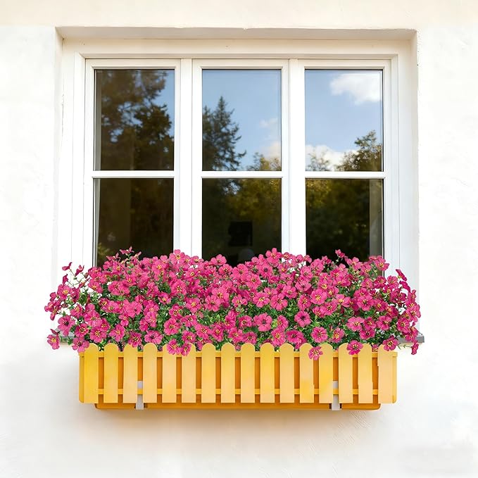 Bassion Artificial Flowers for Outdoors, 24 Bundles UV Resistant Fake Flowers - Image 7