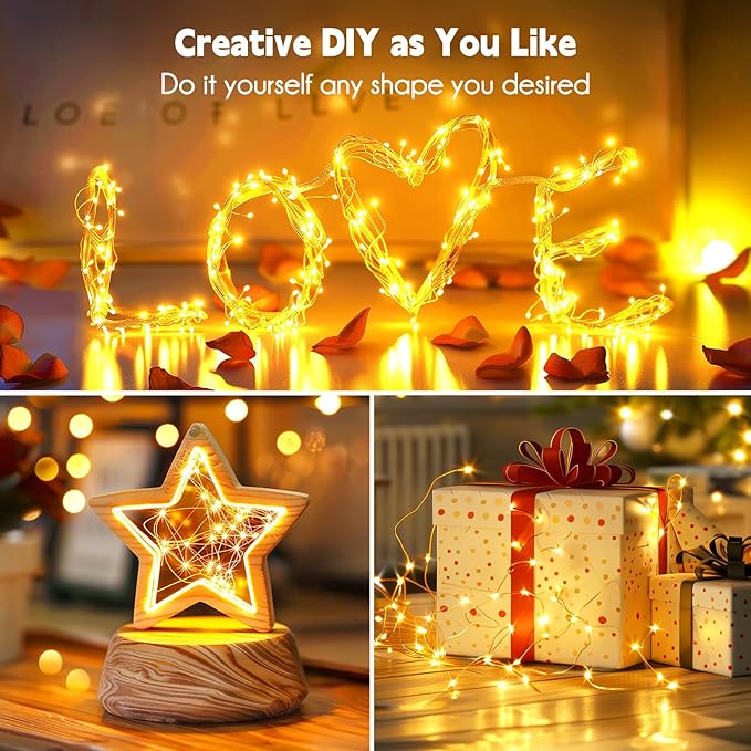 Fairy Lights Plug in, 99Feet 300LEDs Warm White String Lights, Waterproof - Image 5