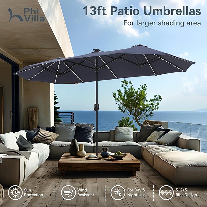 PHI VILLA 13ft Patio Umbrella - Image 4