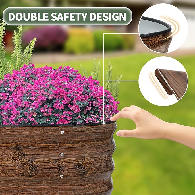 1MORE Galvanized Raised Garden Bed- Planter Garden Boxes Outdoor, Raised Beds - Image 4