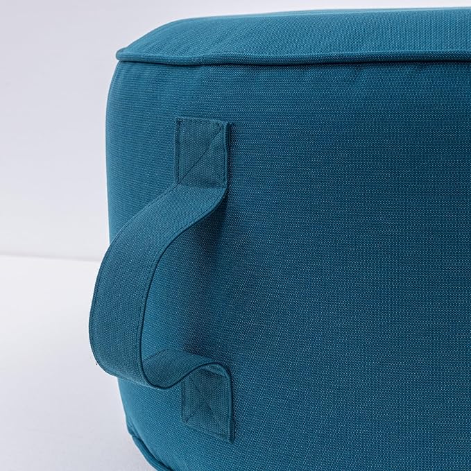 QILLOWAY Indoor/Outdoor Inflatable Stool, Round Ottoman, All Weather Foot Rest - Image 6