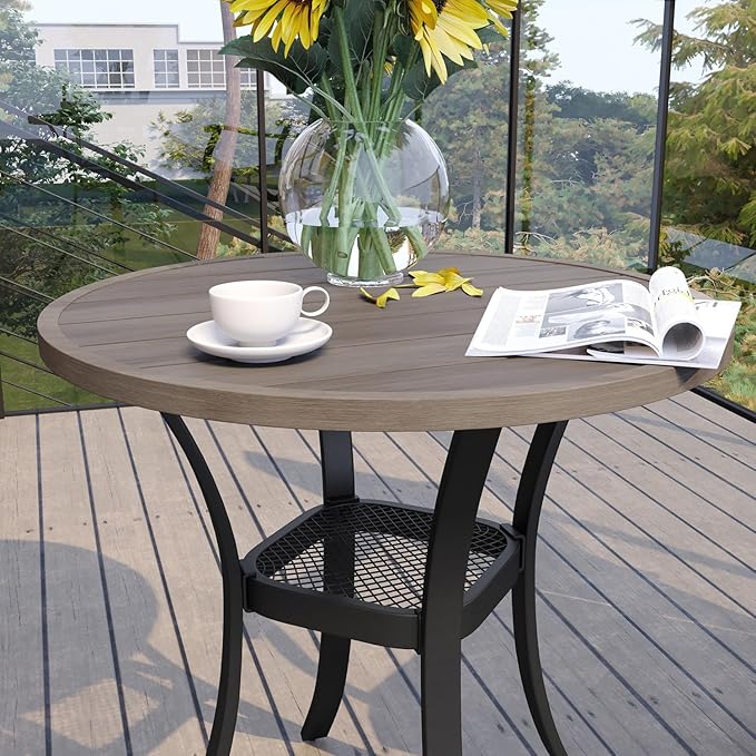 VICLLAX 27.5" Outdoor Round Patio Table - Image 7