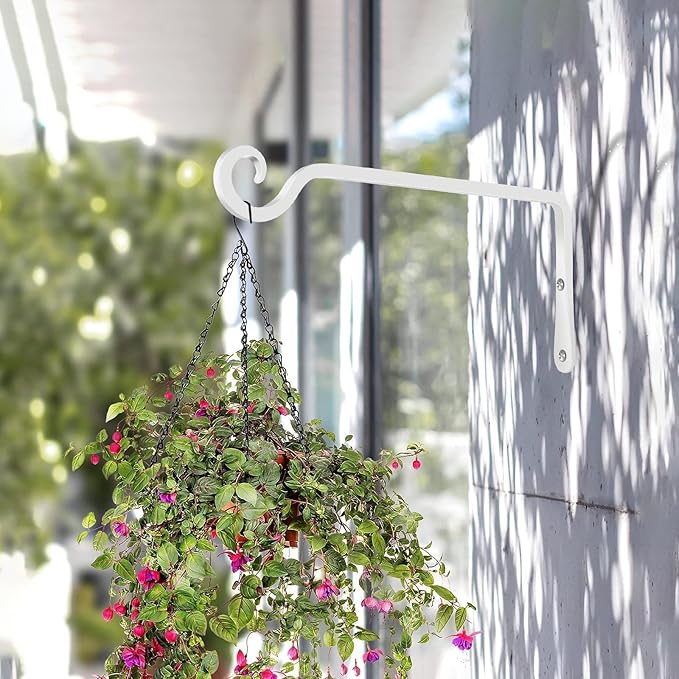 BOLITE Plant Hangers, 10 Inch Hanging Plant Brackets Outdoor Indoor, Wall Hooks - Image 2