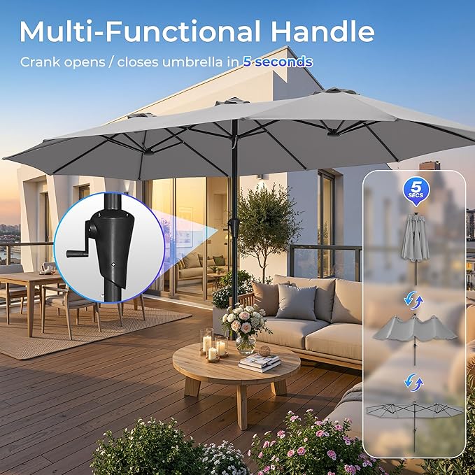 SUPERJARE 15FT Outdoor Umbrella - Image 5