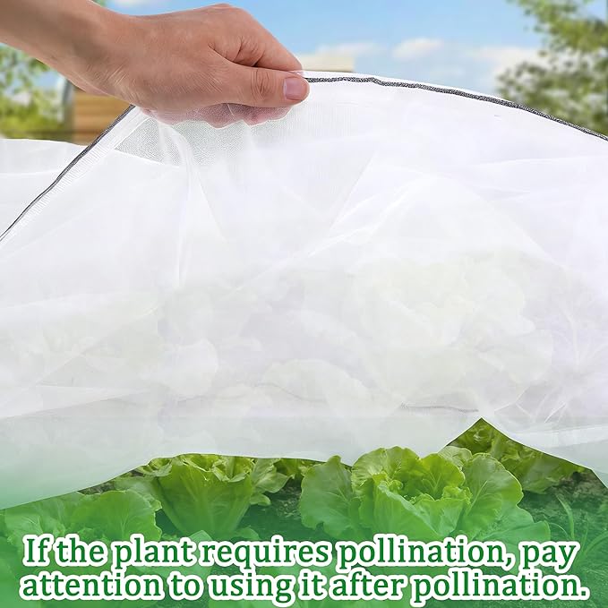 2 Pack Garden Netting for Raised Beds, 37.4" x 19.6" x 19.6" Garden Bed Insect - Image 5