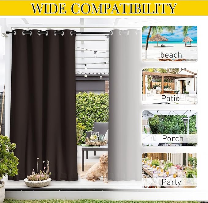 NICETOWN 2 Panels Weighted Blackout Curtains - Image 6