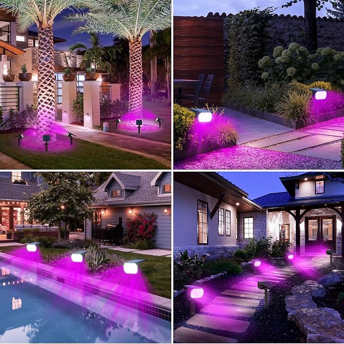 nipify 4 Pack Solar Spot Lights Outdoor, Solar Powered Waterproof Spotlight - Image 4
